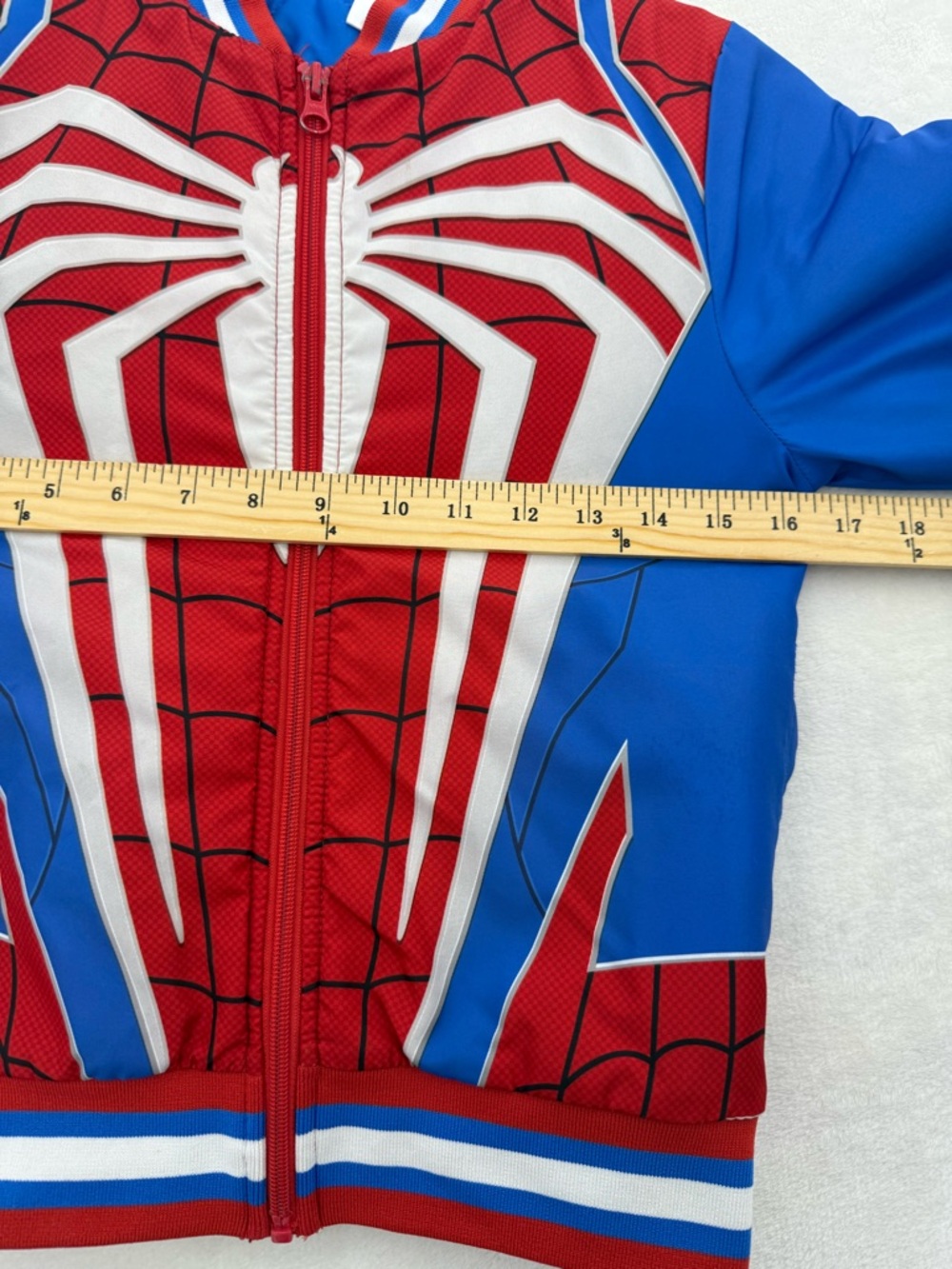 Marvel Boys Spider-Man Varsity Bomber Jacket Size 8 - Picture 3 of 10